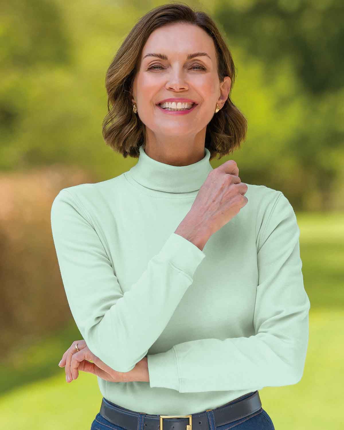 Cotton Polo Necks - Mint