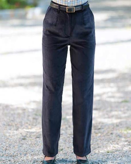 Corduroy Trousers Ladies - Navy