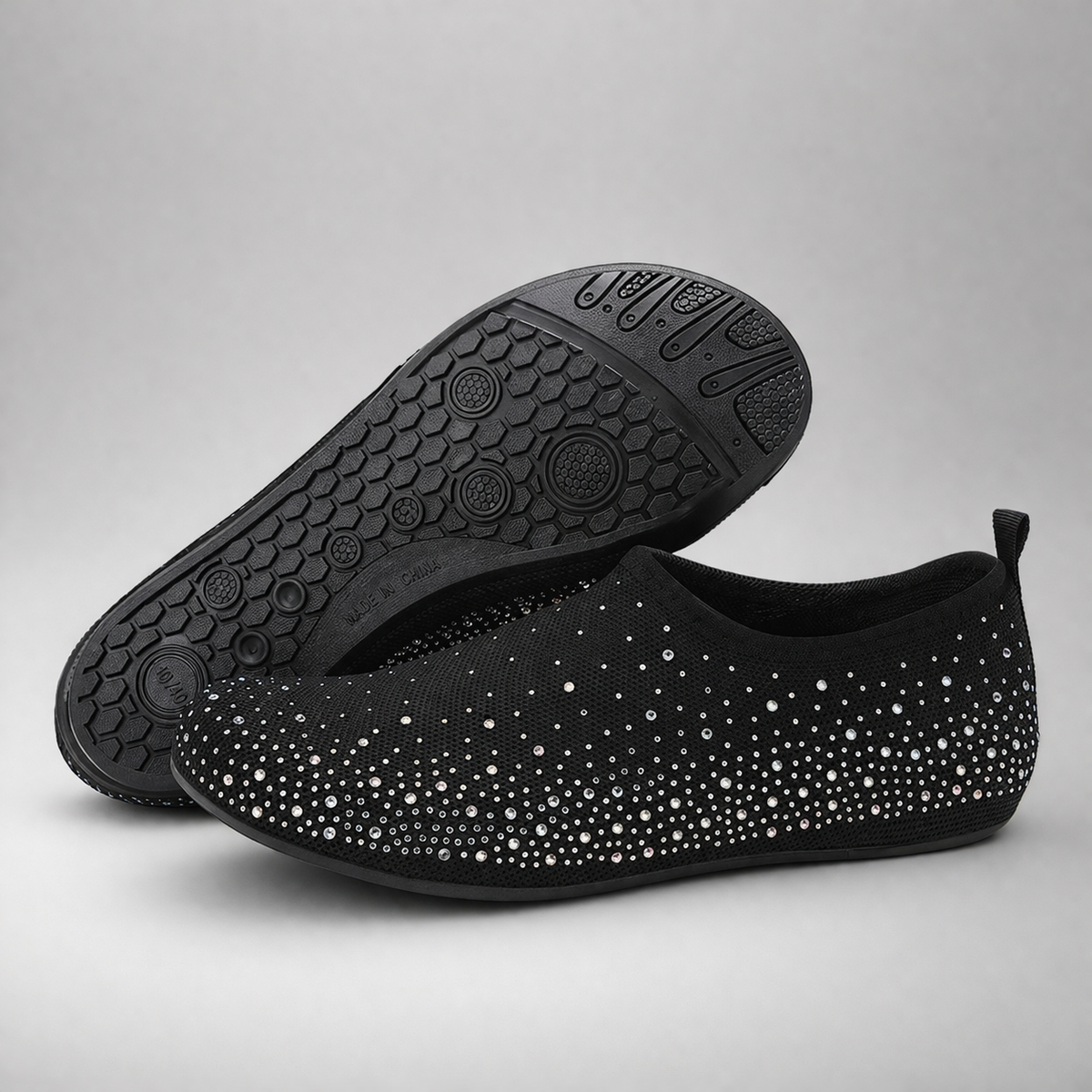 Women’s Mesh Rhinestone Slip On Shoes