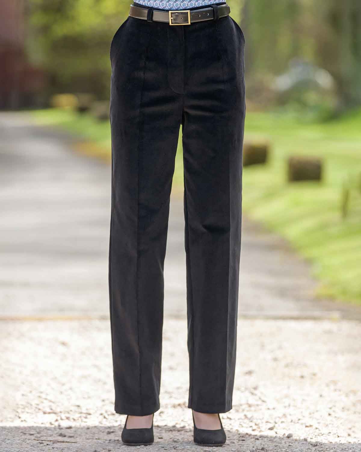 Needlecord Trousers Ladies - Black