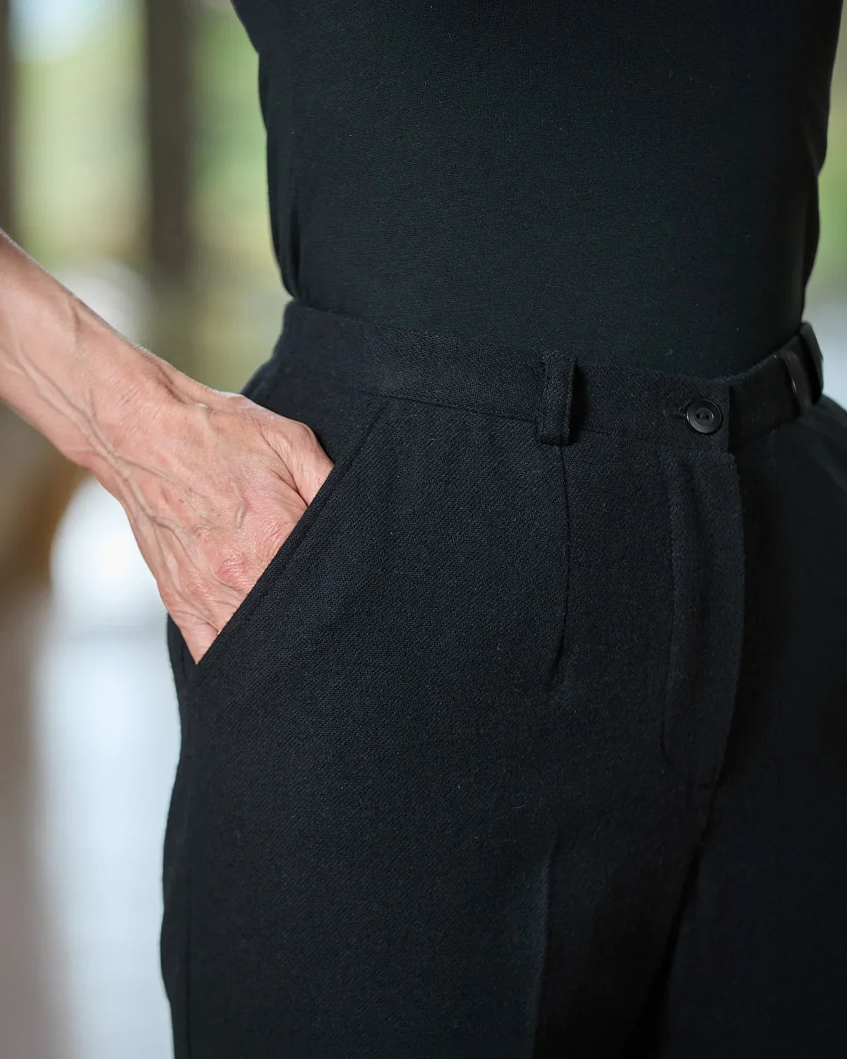 Ladies Flannel Trousers - Black