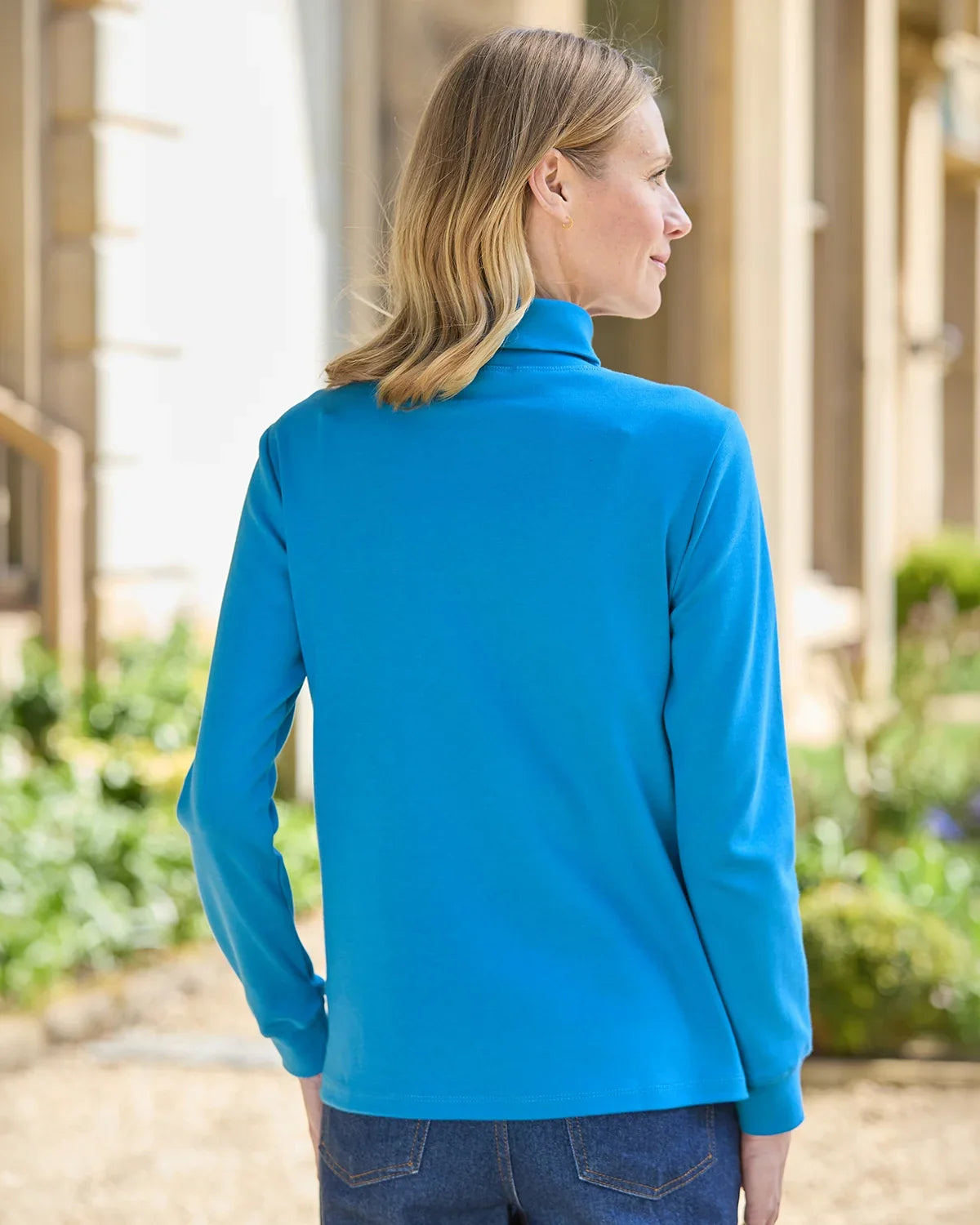 Cotton Polo Necks - Delphinium