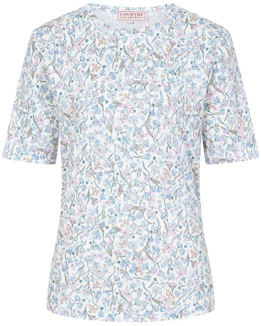 Charley Floral Short Sleeve Cotton Top