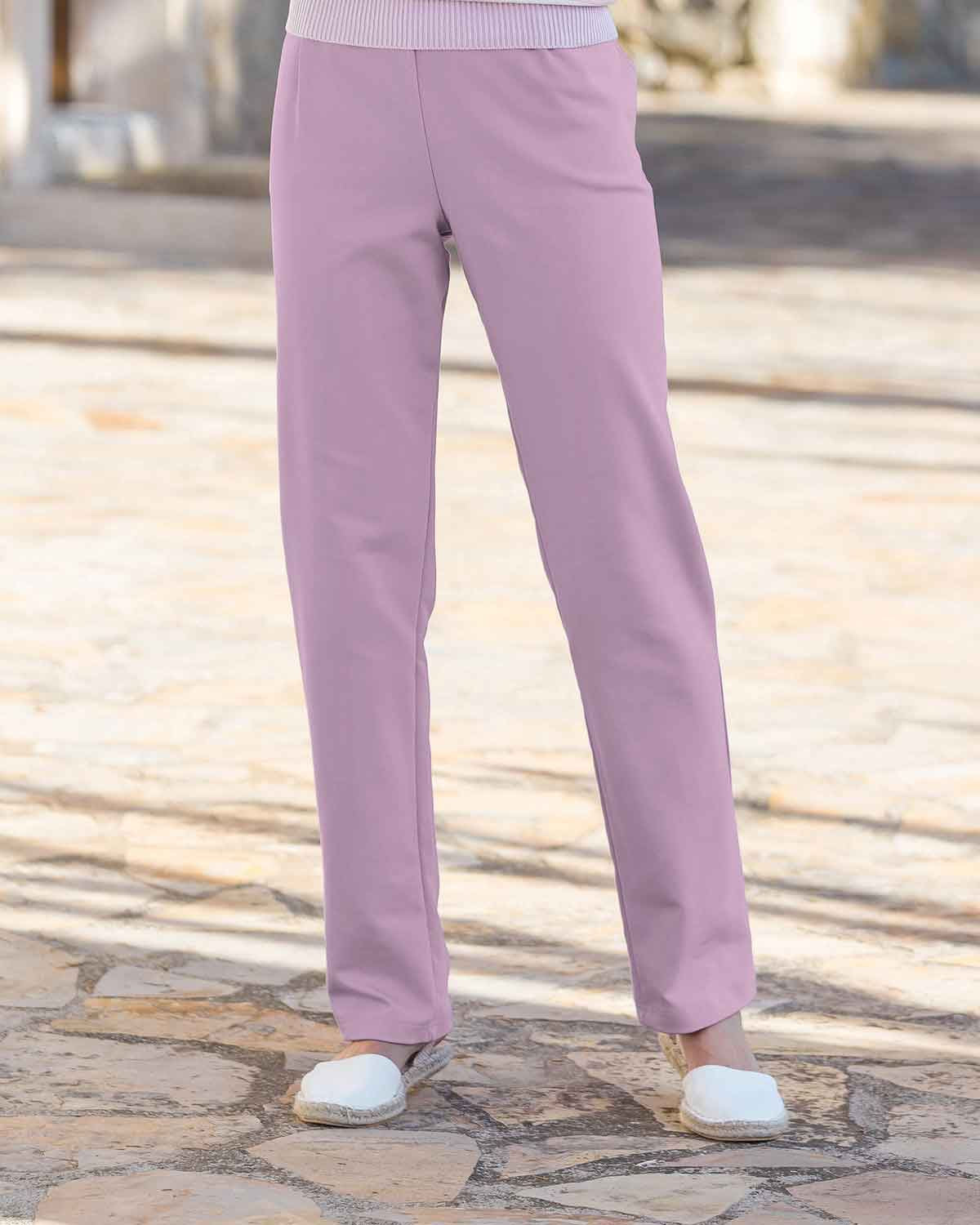 Easycare Pull On Trousers - Lilac