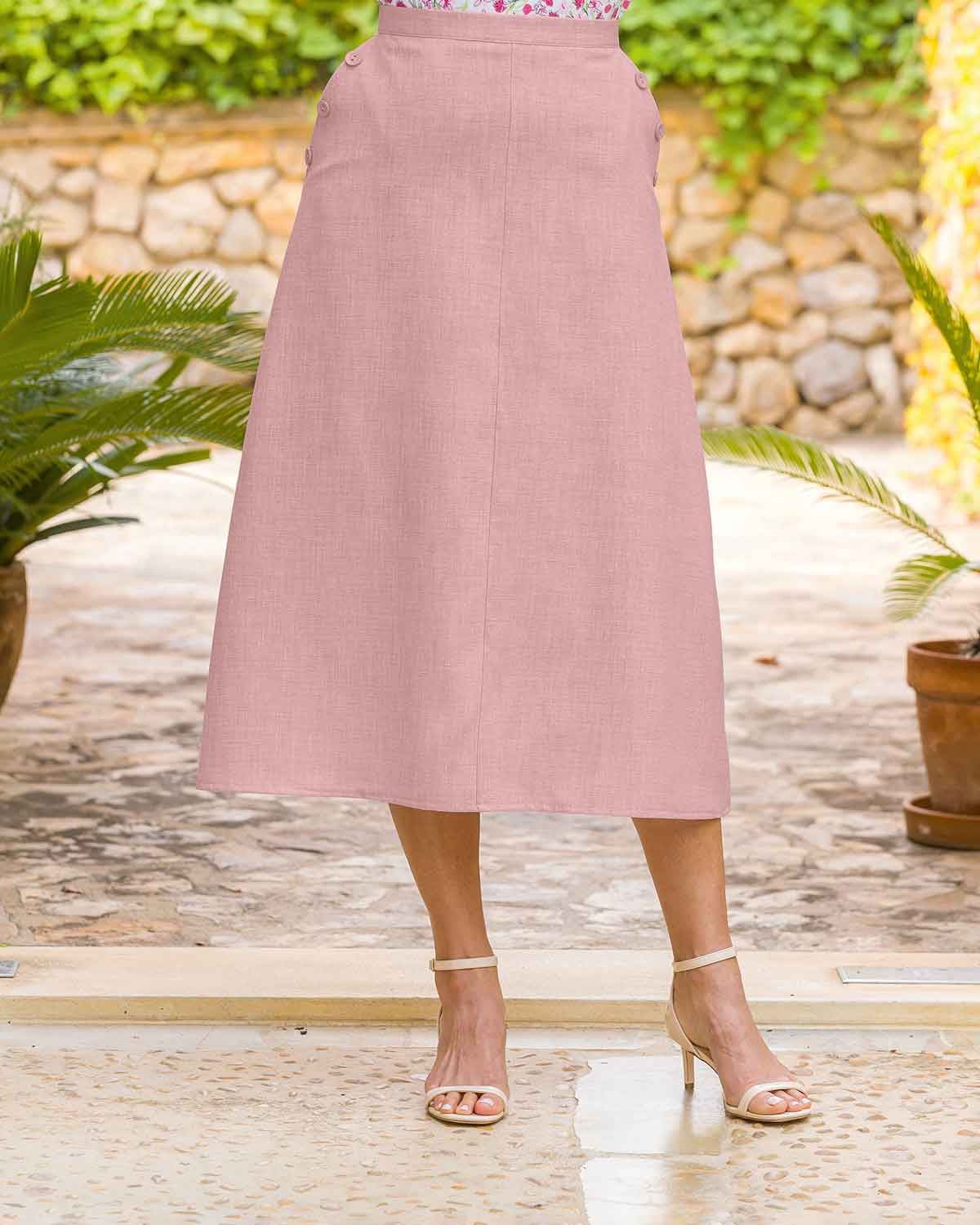 Zoe Easycare A Line Skirt - Clover