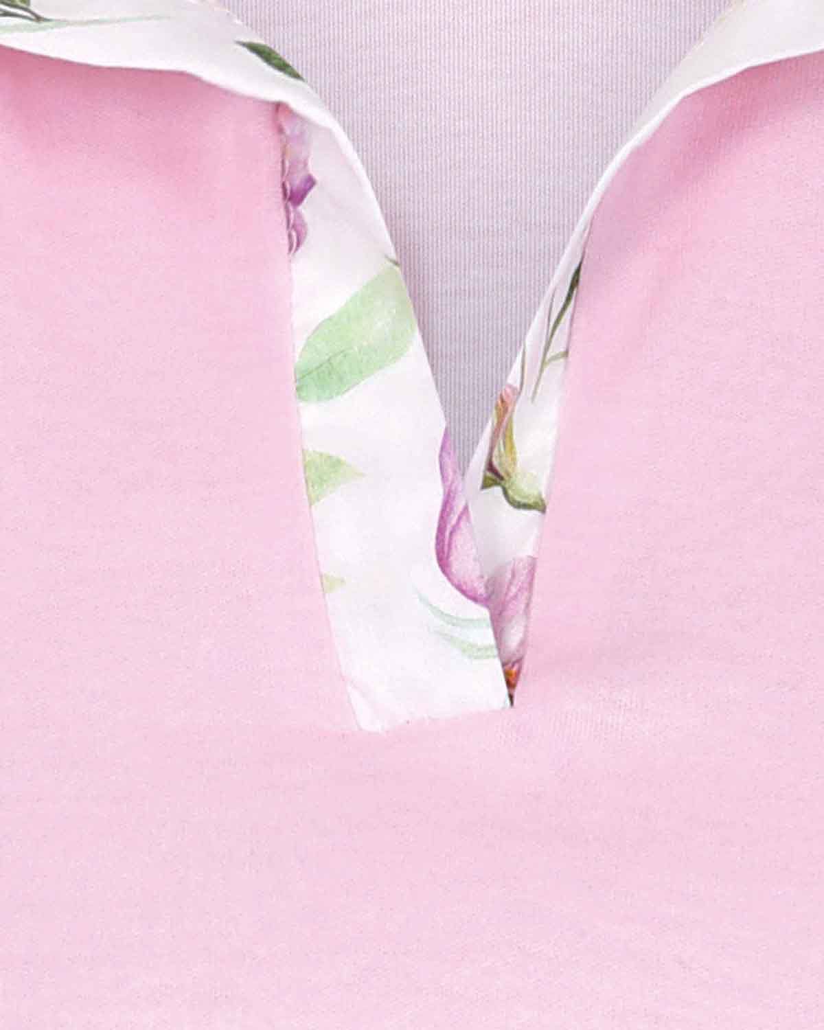 Aurora Trimmed Short Sleeve Cotton Polo Top