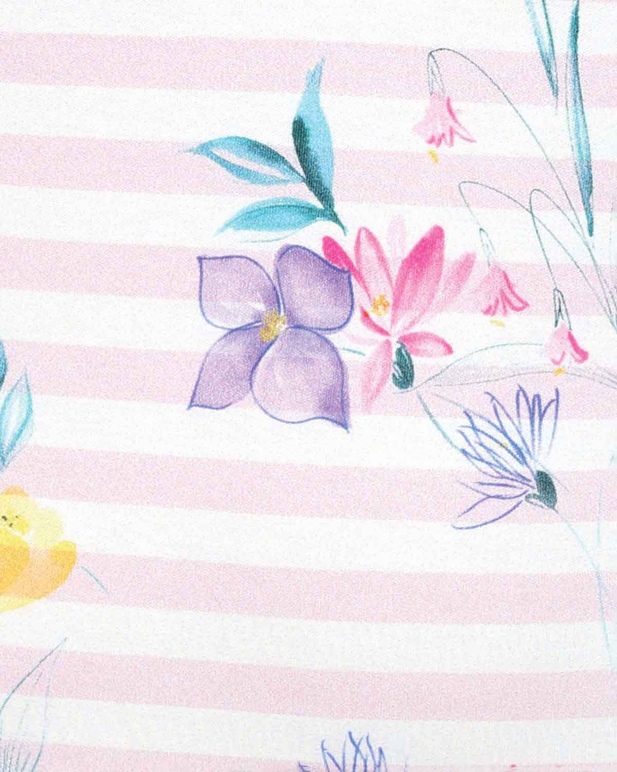 Sybil Floral Cotton Short Sleeved Polo Top