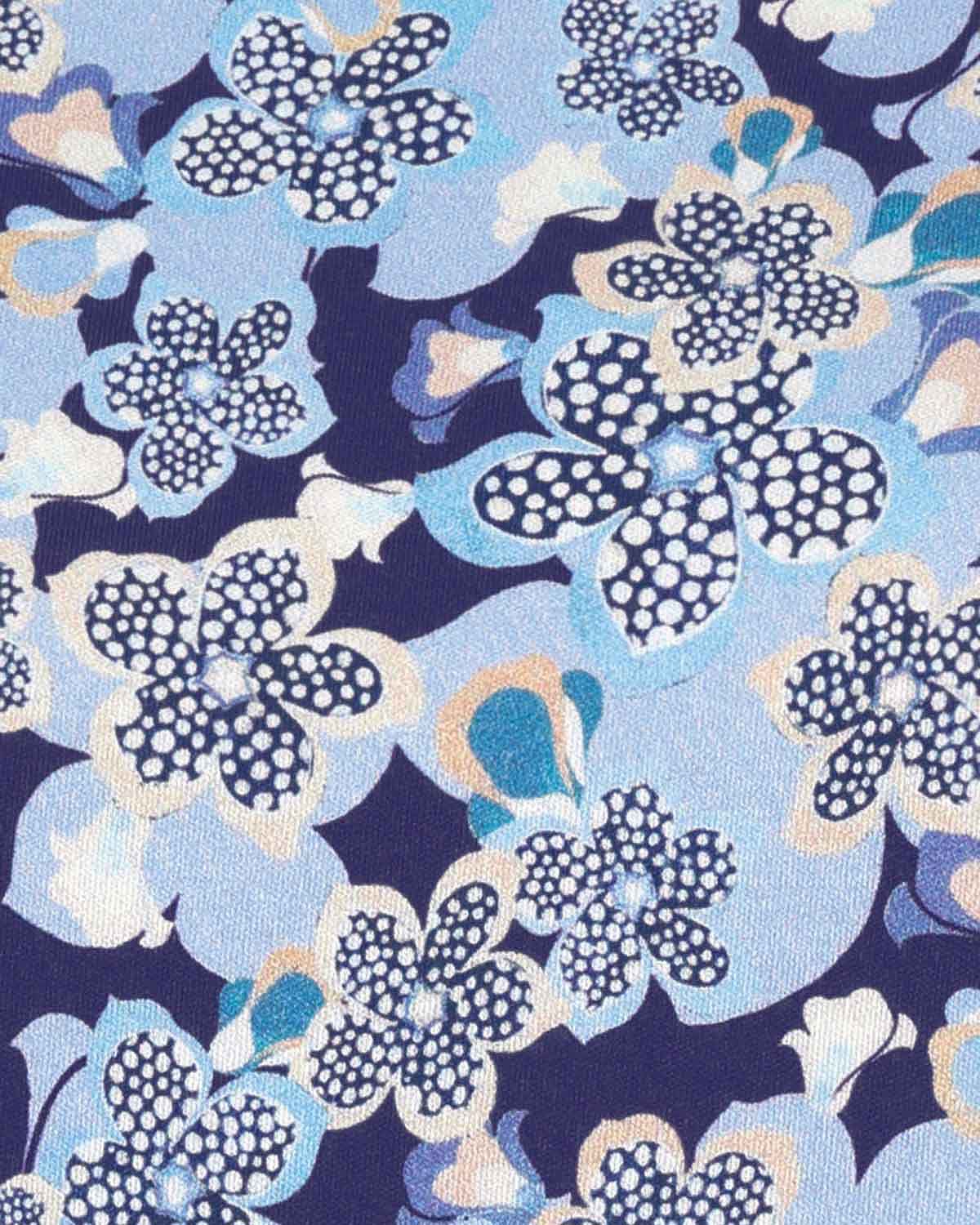 Printed Pure Cotton 3/4 Sleeve Blouson Top - Felicity