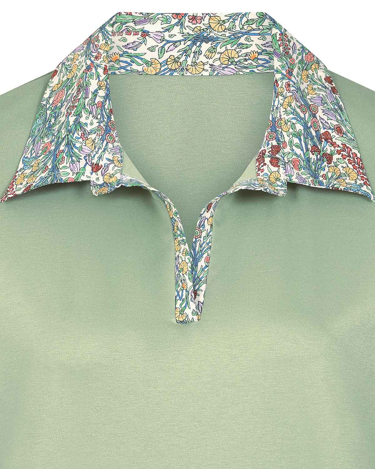 Fiona Trimmed Short Sleeved Cotton Polo Top