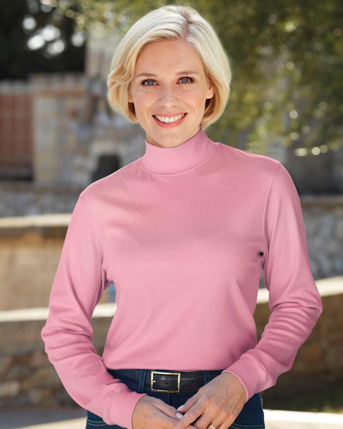Cotton Turtle Neck Tops - Bouquet
