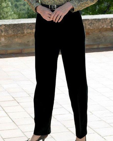 Corduroy Trousers  Ladies - Black