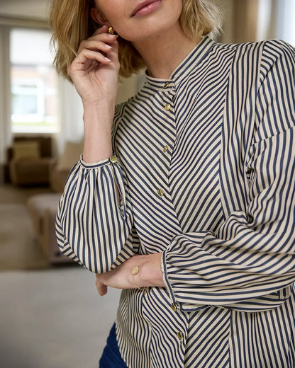 Wren Lyocell Long Sleeved Striped Blouse