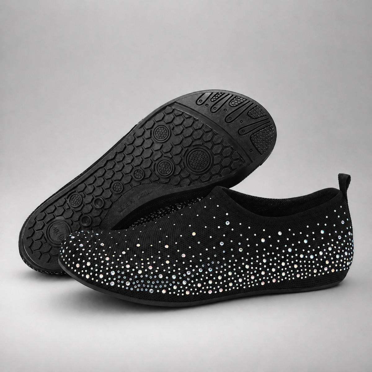 Women’s Mesh Rhinestone Slip On Shoes