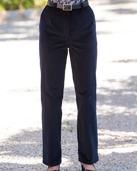Needlecord Trousers Ladies - Navy