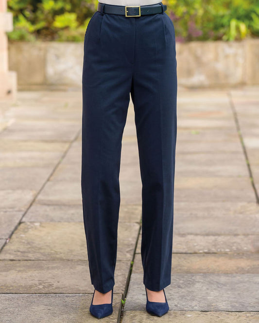 Chino Flat Front Trousers - Navy