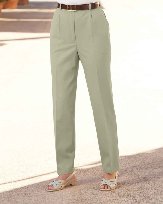 Chino Flat Front Trousers - Olive