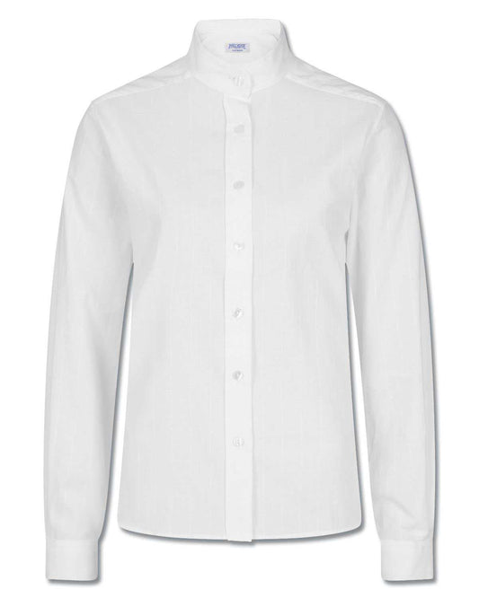Erin Pure Cotton White Long Sleeved Blouse - White