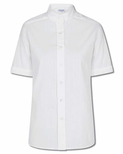 Erin Pure Cotton White Short Sleeved Blouse - White