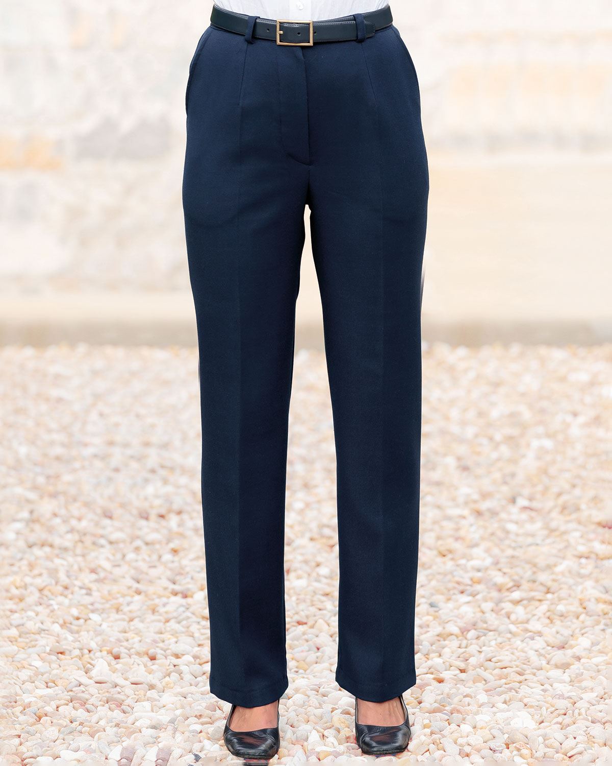 Navy Double Layer Trousers - Navy