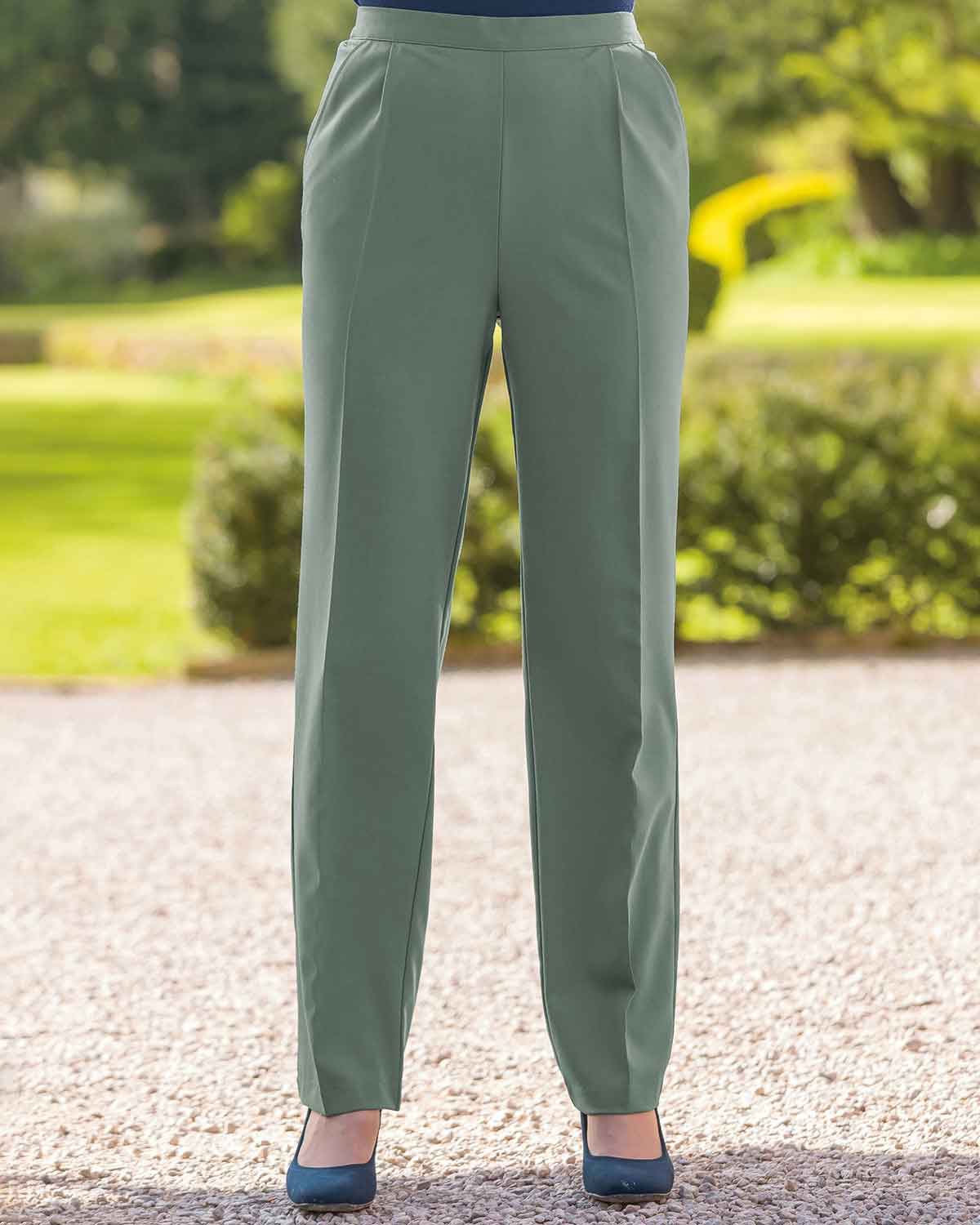 Ladies’ Sandown Pull On Trousers – Thyme