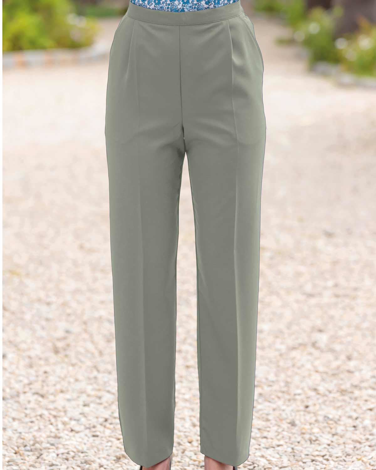 Ladies’ Sandown Pull On Trousers – Light Olive