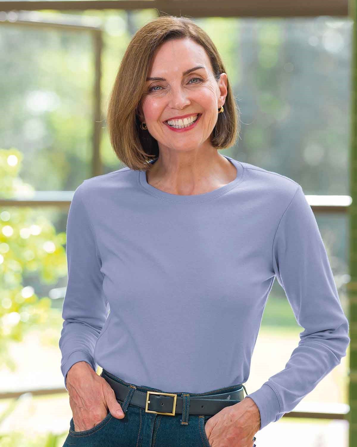 Pure Cotton Crew Neck - Dahlia