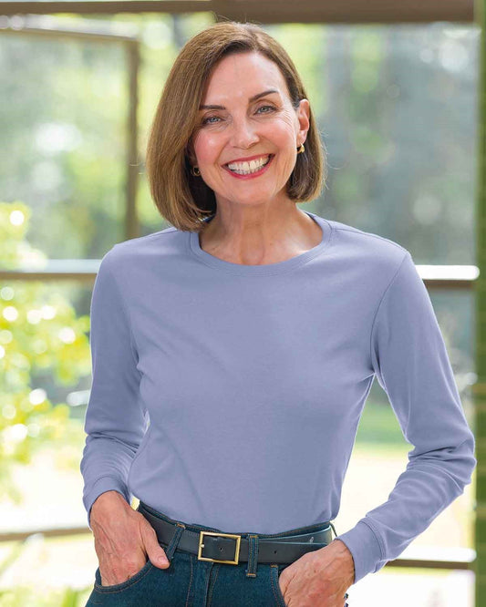 Pure Cotton Crew Neck - Dahlia