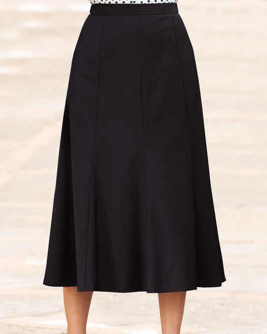 Ladies’ Sandown Wool Mix A-Line Skirt – Black