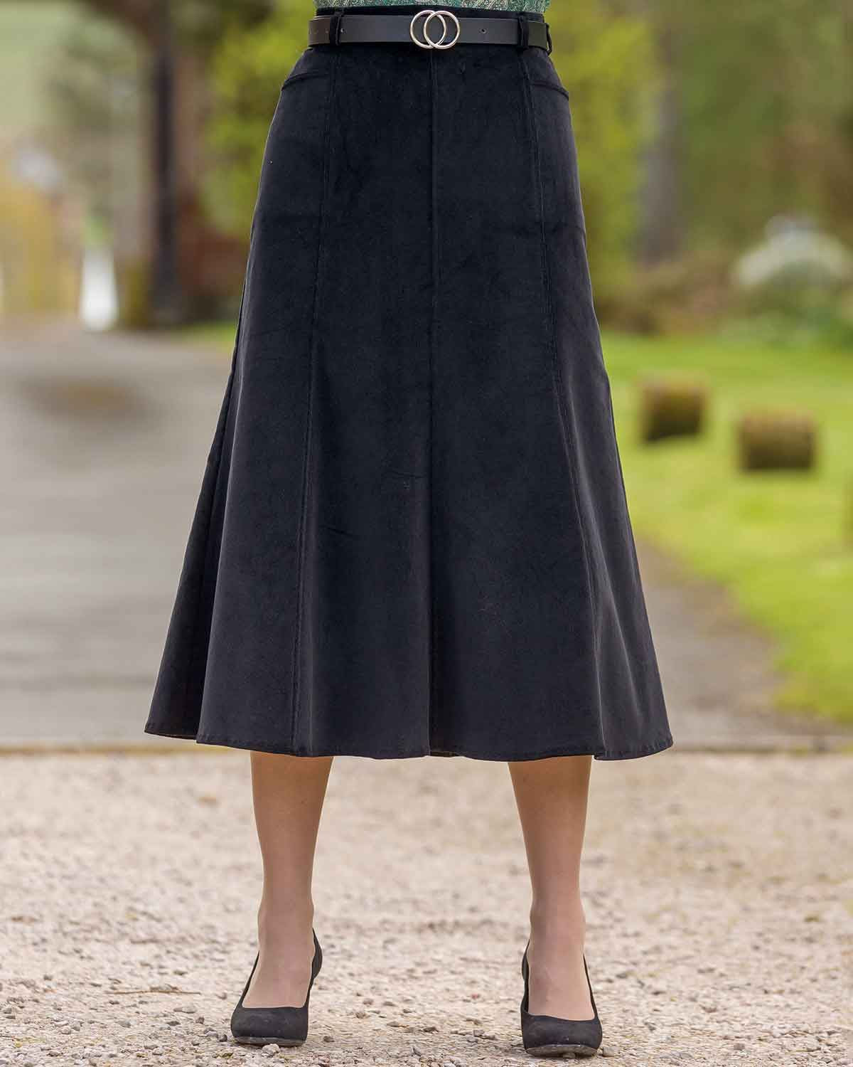 Needlecord Skirt - Black