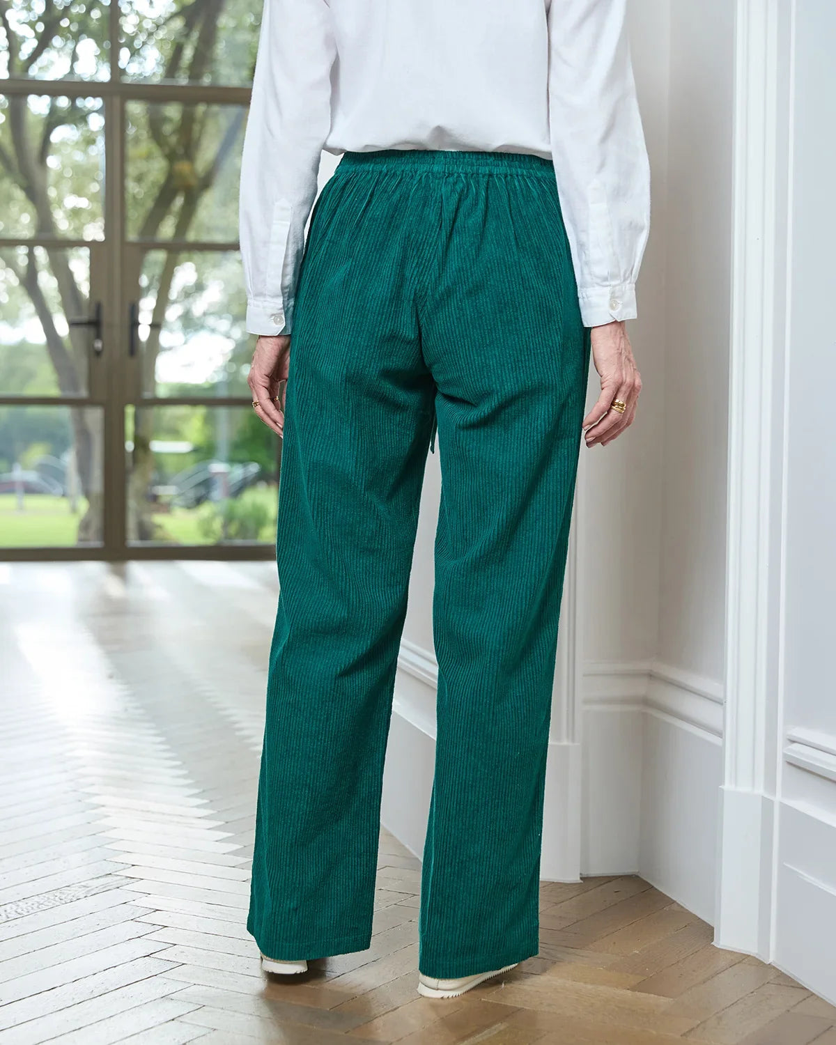 Alexis Emerald Green Cord Pull On Trousers
