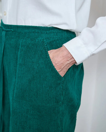 Alexis Emerald Green Cord Pull On Trousers