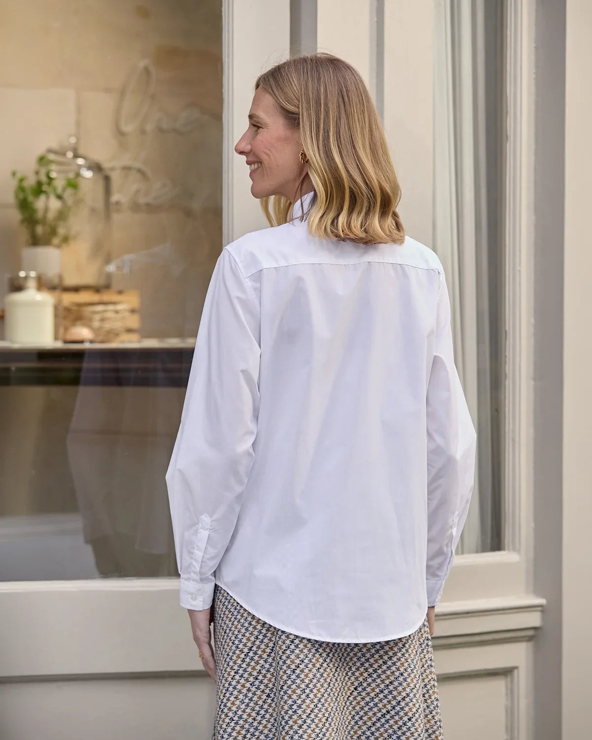 Easycare Long Sleeve Plain Polycotton Shirts - White