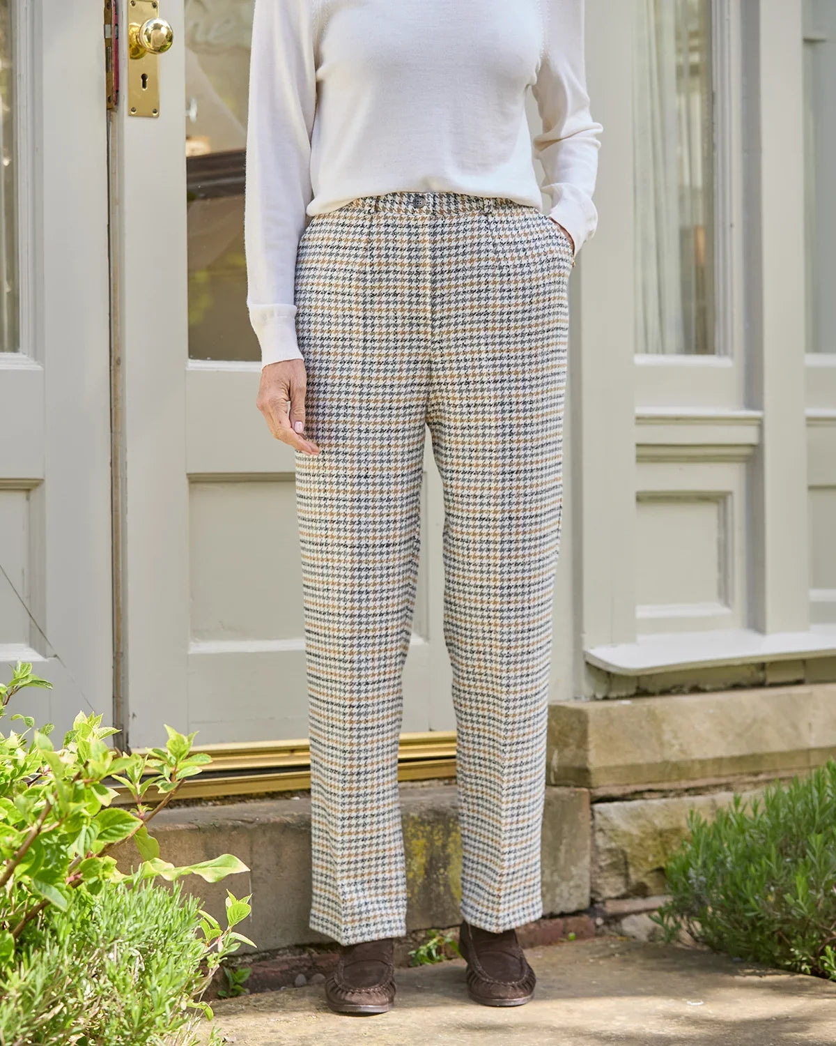 Camille checked Easycare Trousers