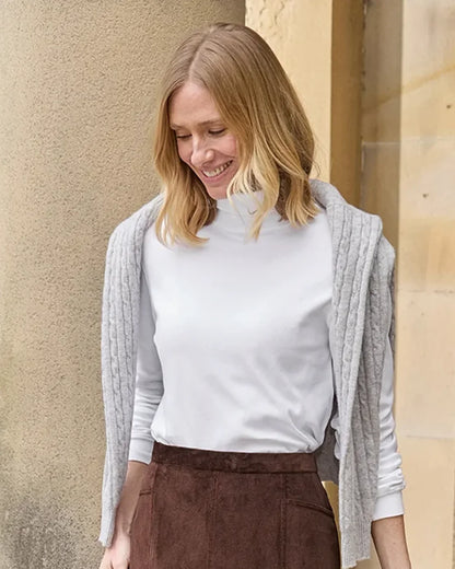 Cotton Polo Necks - White
