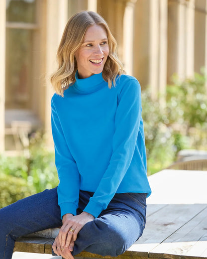 Cotton Polo Necks - Delphinium