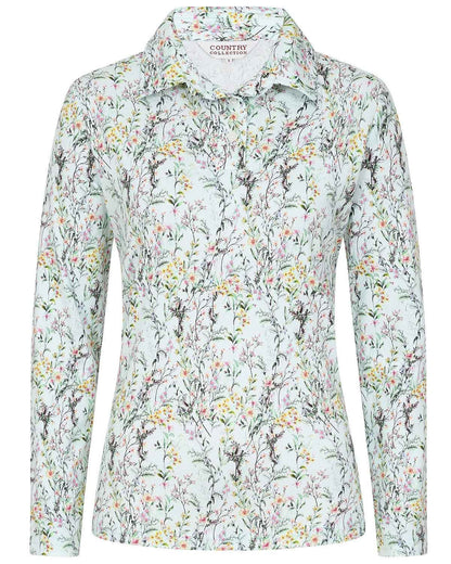Merida Floral Cotton Long Sleeved Polo Top