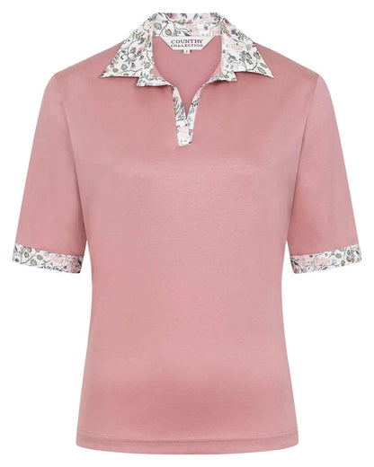 Angelica Cotton Trimmed Short Sleeve Polo Top
