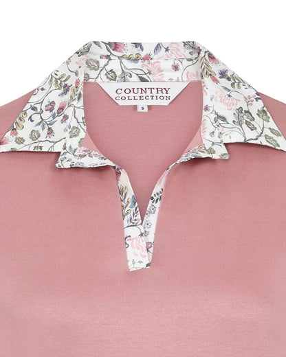 Angelica Cotton Trimmed Short Sleeve Polo Top