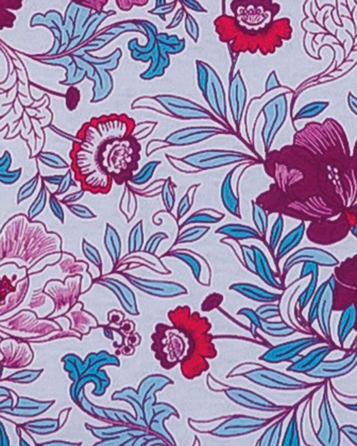 Enya Floral Cotton Short Sleeved Polo Top