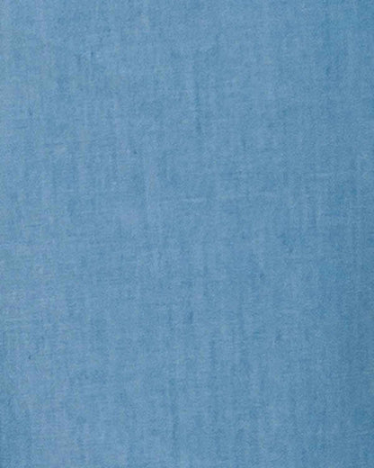 Tamara Pure Cotton Pull On Trousers - Pale Blue