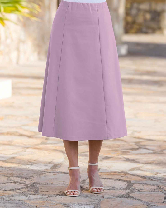 Easycare Pull On Skirt - Lilac