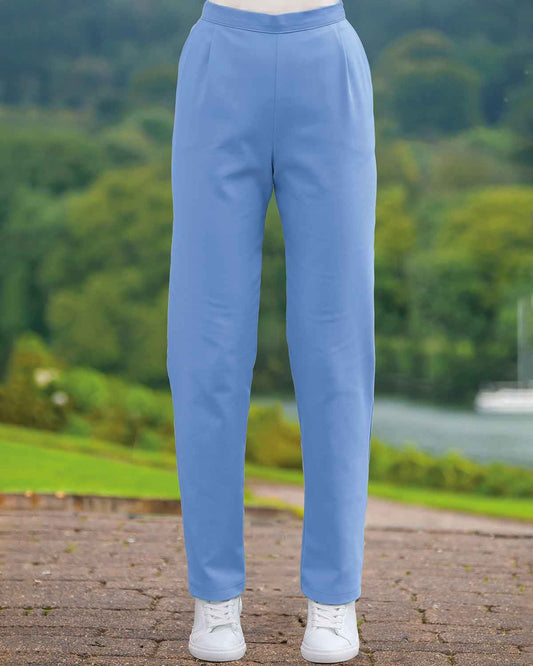 Easycare Pull On Trousers - Cornflower