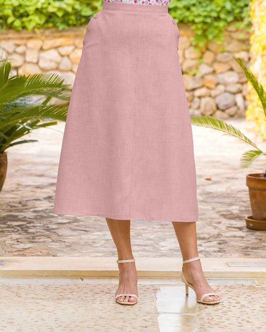 Zoe Easycare A Line Skirt - Clover