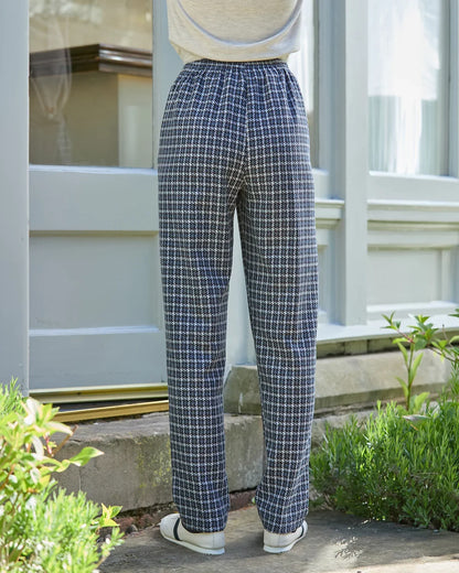 Laverne checked Wool Mix Pull On Trousers