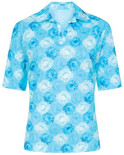 Seraphina Patterned Cotton Short Sleeved Polo Top