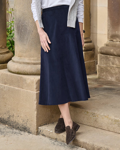 Needlecord Skirt - Navy