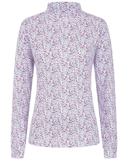 Printed Long Sleeved Cotton Turtle Neck Top - Kylie