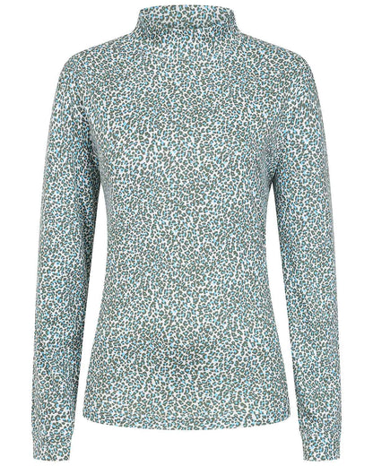 Printed Long Sleeved Cotton Turtle Neck Top - Hattie