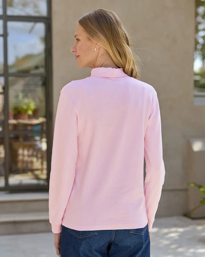 Cotton Polo Necks - Pale Pink