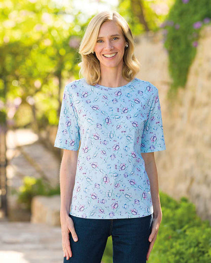 Liana Floral Short Sleeved Cotton Leisure Top